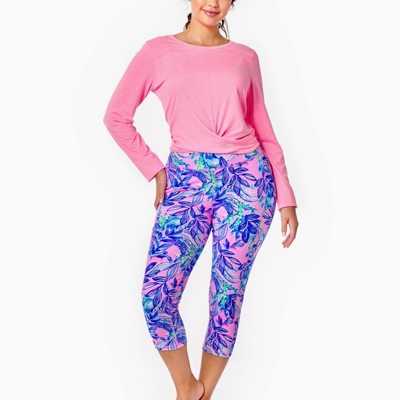 New w/Tags Lilly Pulitzer Greer Cropped Pink Shandy Top Below $78 Retail Sz Med - Picture 7 of 9